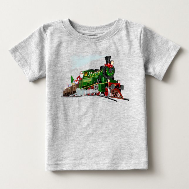 T-shirt Pour Bébé Express Père Noël (Devant)