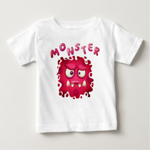 T-shirt Pour Bébé Expressions d'horreur Drôle Monstre Visages bébé T