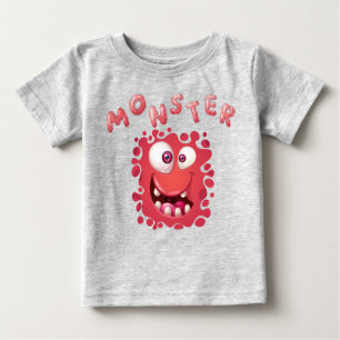 T-shirt Pour Bébé Expressions d'horreur Fantastiques Monstre Visages