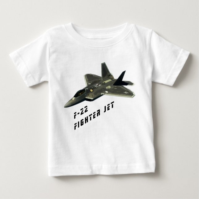 T-shirt Pour Bébé F-22 avion de chasse, Raptor (Devant)