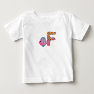T-shirt Pour Bébé F pour poisson
