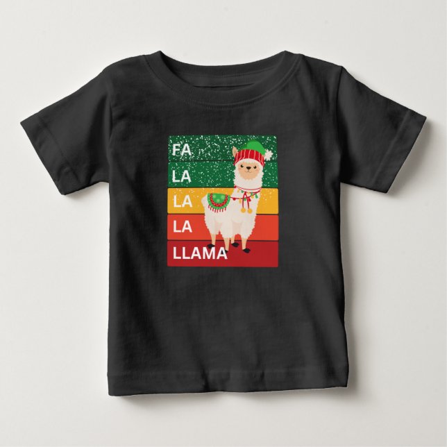 T-SHIRT POUR BÉBÉ FA LA LA LA LAMA (Devant)
