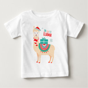 T-shirt Pour Bébé Fa La Llama Noël