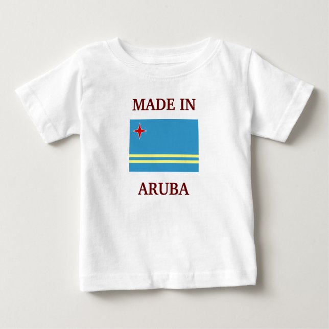 T-shirt Pour Bébé Fabriqué à Aruba (Devant)