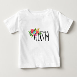 T-shirt Pour Bébé Fabriqué à Guam avec des fleurs