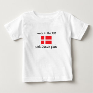 T-shirt Pour Bébé fabriqué au R-U avec les pièces danoises