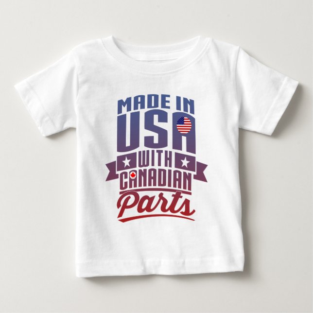 T-shirt Pour Bébé Fabriqué aux Etats-Unis avec les pièces (Devant)