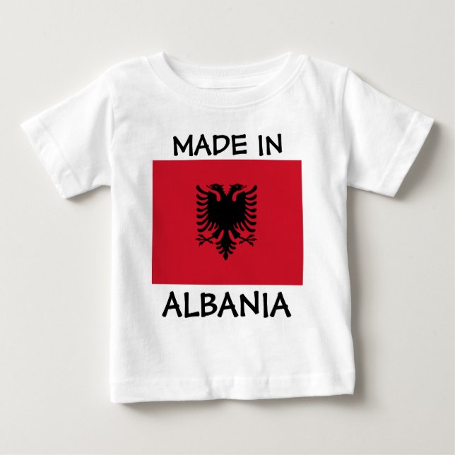T-shirt Pour Bébé Fabriqué en Albanie (Devant)
