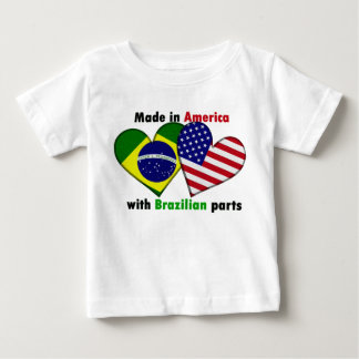 T-shirt Pour Bébé fabriqué en amérique avec des pièces en brazilin