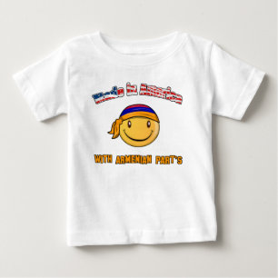 T-shirt Pour Bébé Fabriqué en Amérique avec la partie arménienne