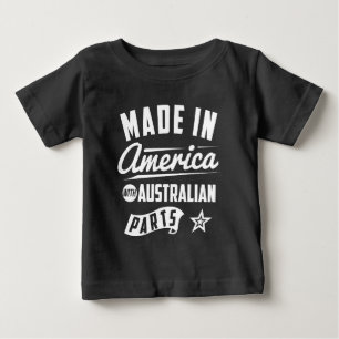 T-shirt Pour Bébé Fabriqué en Amérique avec les pièces australien