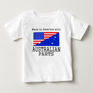 T-shirt Pour Bébé Fabriqué en Amérique avec les pièces australien