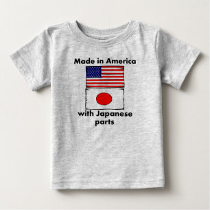 T-shirt Pour Bébé Fabriqué en Amérique avec les pièces japonaises