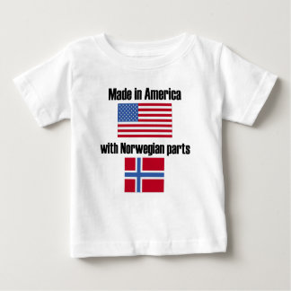 T-shirt Pour Bébé Fabriqué en Amérique avec les pièces norvégiennes