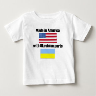 T-shirt Pour Bébé Fabriqué en Amérique avec les pièces ukrainienn