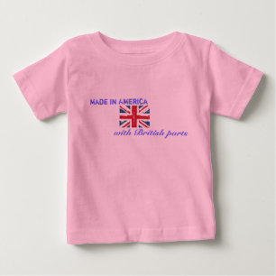 T-shirt Pour Bébé Fabriqué en Amérique avec pièces britanniques