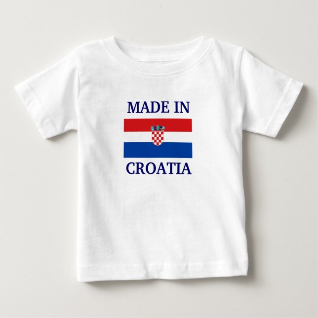 T-shirt Pour Bébé Fabriqué en Croatie (Devant)