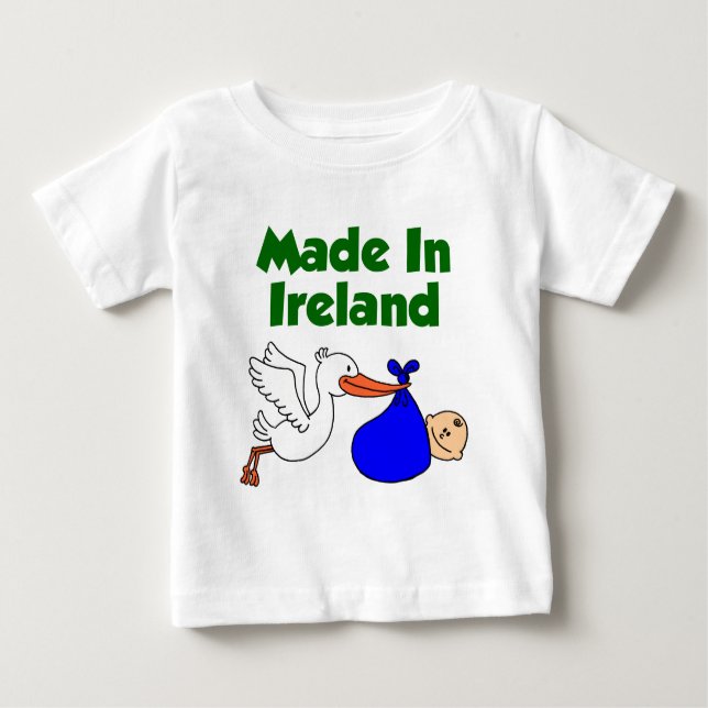 T-shirt Pour Bébé Fabriqué En Irlande (Garçon) (Devant)