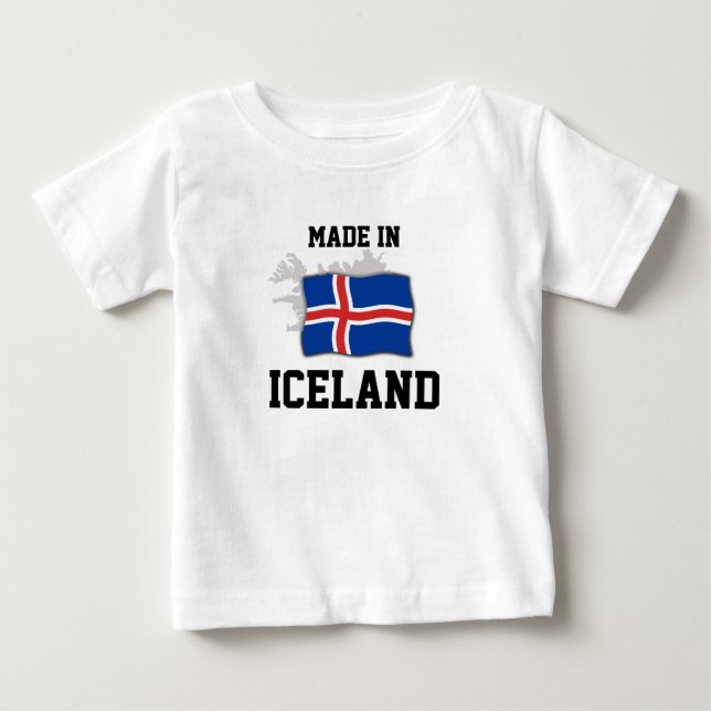 T-shirt Pour Bébé Fabriqué en Islande (Devant)