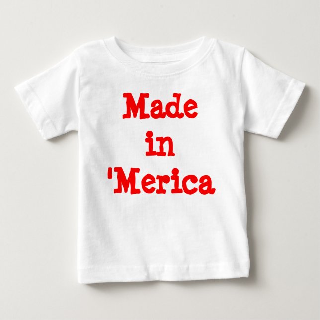 T-shirt Pour Bébé Fabriqué en "Merica Baby" (Devant)