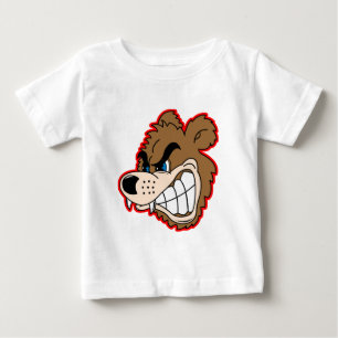 T-shirt Pour Bébé face d'ours grinçant