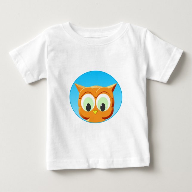 T-shirt Pour Bébé Face D'Une Petite Chouette (Devant)