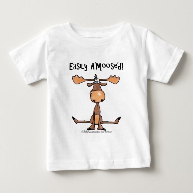 T-shirt Pour Bébé Facilement A'Moose"d (Devant)