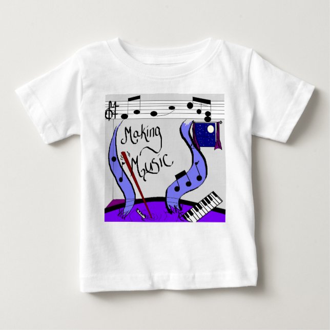 T-shirt Pour Bébé Faire de la musique (Devant)