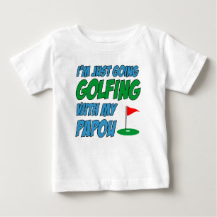 T-shirt Pour Bébé Faire Du Golf Avec Le Petit-Enfant Grec Papou