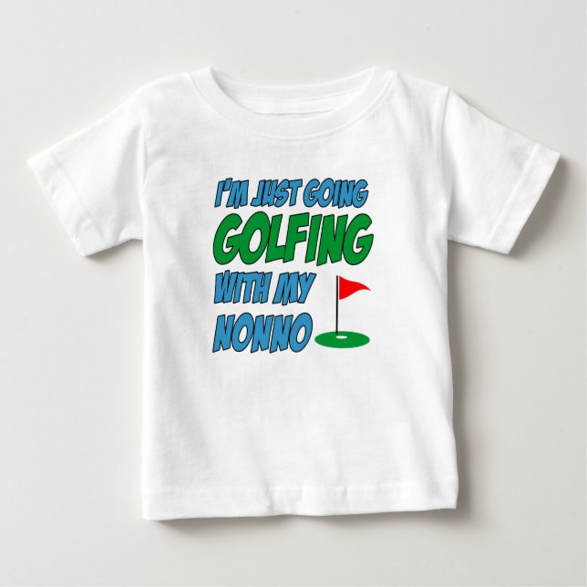 T-shirt Pour Bébé Faire Du Golf Avec Un Petit-Enfant Italien Nonno (Devant)