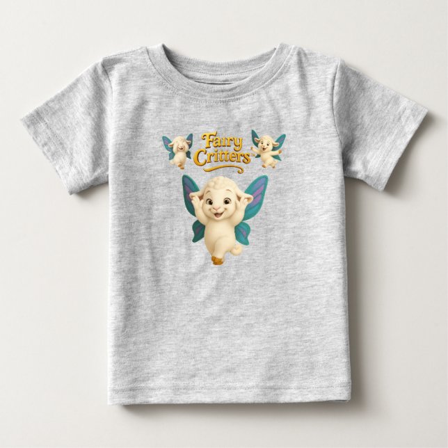 T-shirt Pour Bébé Fairy Critters™ Agneau Fée (Devant)