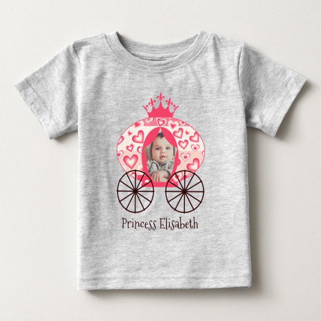 T-shirt Pour Bébé Fairytale Royal Princess Carriage Girl Anniversair (Devant)