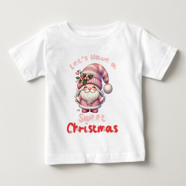 T-shirt Pour Bébé Faisons un Noël doux aux enfants (Devant)