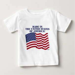 T-SHIRT POUR BÉBÉ FAIT AUX ÉTATS-UNIS D'AMÉRIQUE!