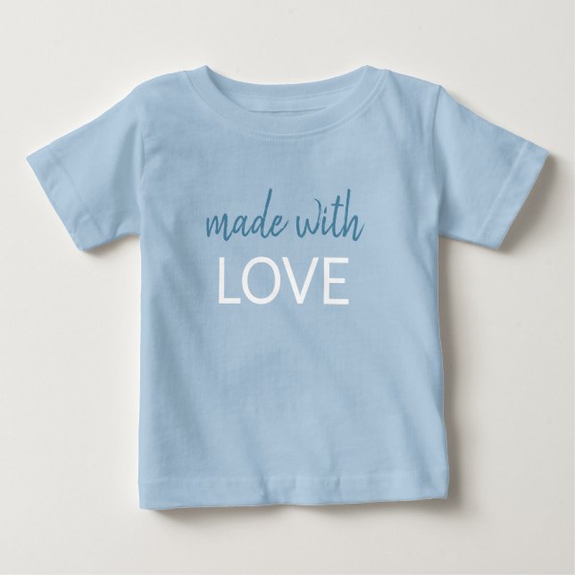 T-shirt Pour Bébé fait avec amour (Devant)