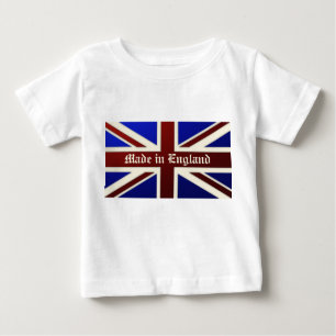 T-shirt Pour Bébé Fait dans le drapeau métallique de l'Angleterre
