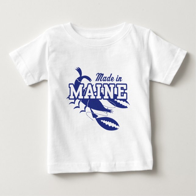 T-shirt Pour Bébé Fait Dans Le Maine (Devant)