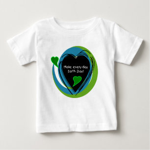 T-shirt Pour Bébé Faites chaque jour de la terre de jour