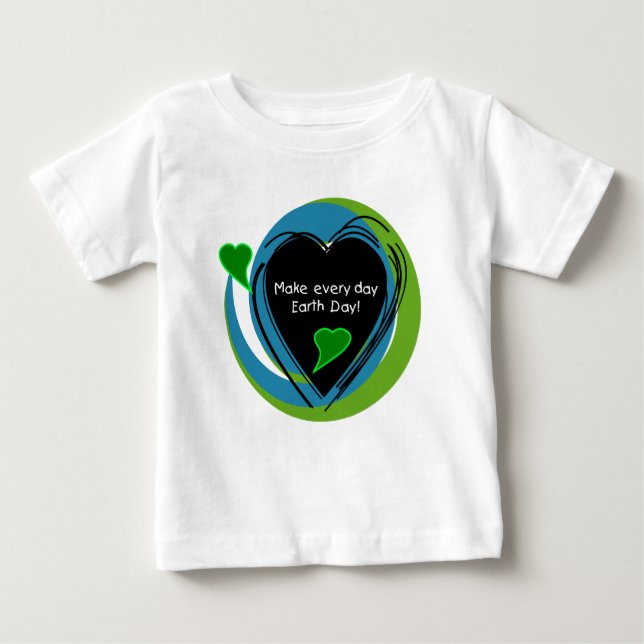 T-shirt Pour Bébé Faites chaque jour de la terre de jour (Devant)