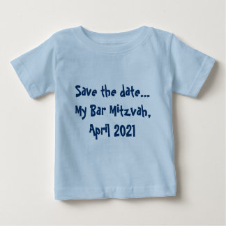 T-shirt Pour Bébé Faites gagner la date… Ma barre Mitzvah, avril
