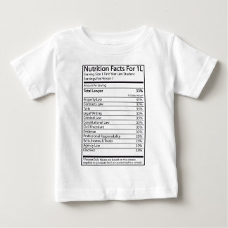 T-shirt Pour Bébé Faits de nutrition pour 1L