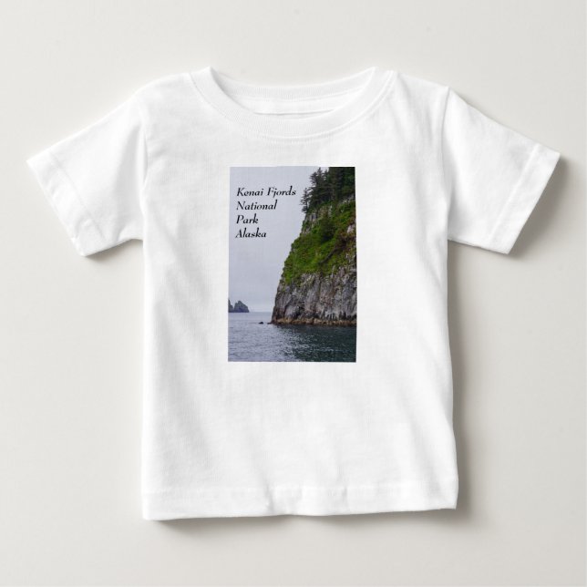 T-shirt Pour Bébé Falaise À Kenai (Devant)