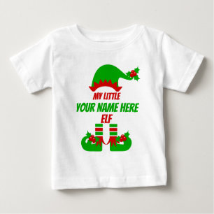 T-shirt Pour Bébé Famille de elfes de Noël personnalisable