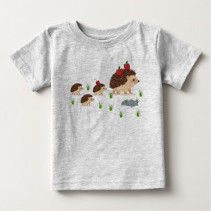T-shirt Pour Bébé Famille de hérisson.