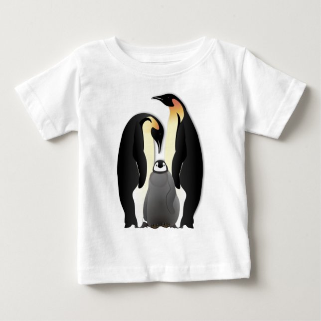 T-shirt Pour Bébé famille des pingouins (Devant)