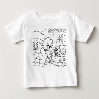 T-shirt Pour Bébé Famille d'ours et dessin animé de la maman Rabit