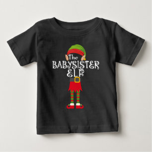 T-shirt Pour Bébé famille elf de la petite soeur jumelage noël