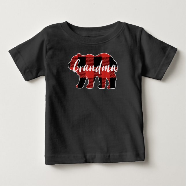 T-shirt Pour Bébé Famille Valentine Correspondante Buffalo Plaid Gra (Devant)