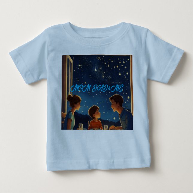 T-shirt Pour Bébé Family Constellation Tee - Maman, Papa et Starry L (Devant)