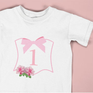 T-shirt Pour Bébé Fancy One Arc Floral 1er Anniversaire